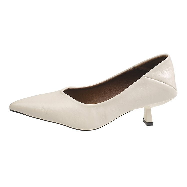 Damen elegante Slingback-Pumps mit spitzem Design und modischem Blockabsatz R&B