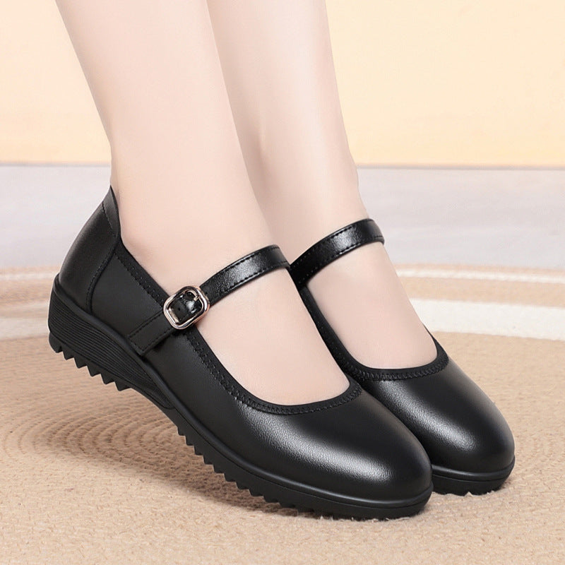 Damen Mary Jane Ballerinas mit modischem Riemen und komfortablem Fußbett R&B