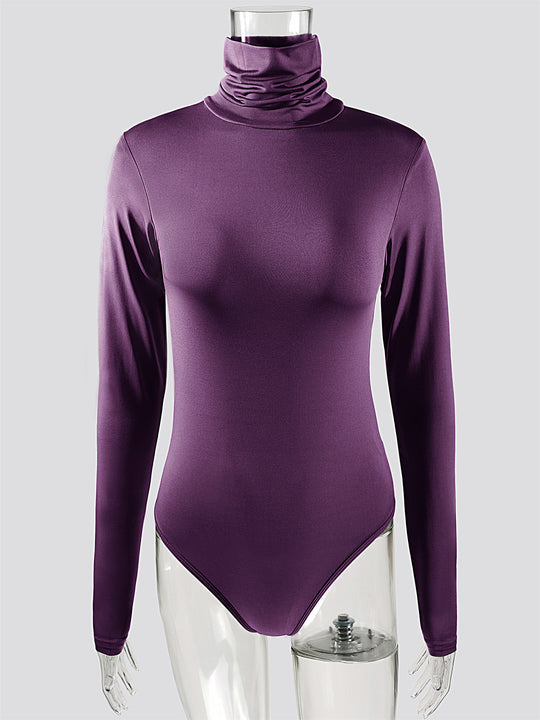Damen Langärmliger Rollkragenbody R&B