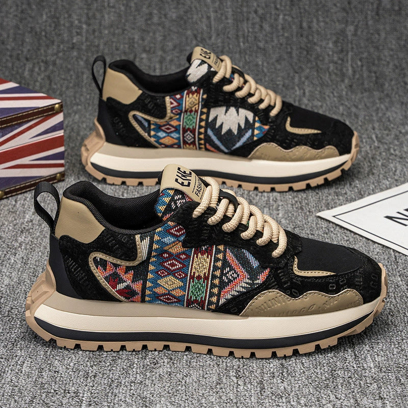 Damen Modische Sneakers mit vielfältigem Ethno-Muster und strapazierfähiger Sohle