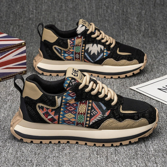 Damen Modische Sneakers mit vielfältigem Ethno-Muster und strapazierfähiger Sohle R&B