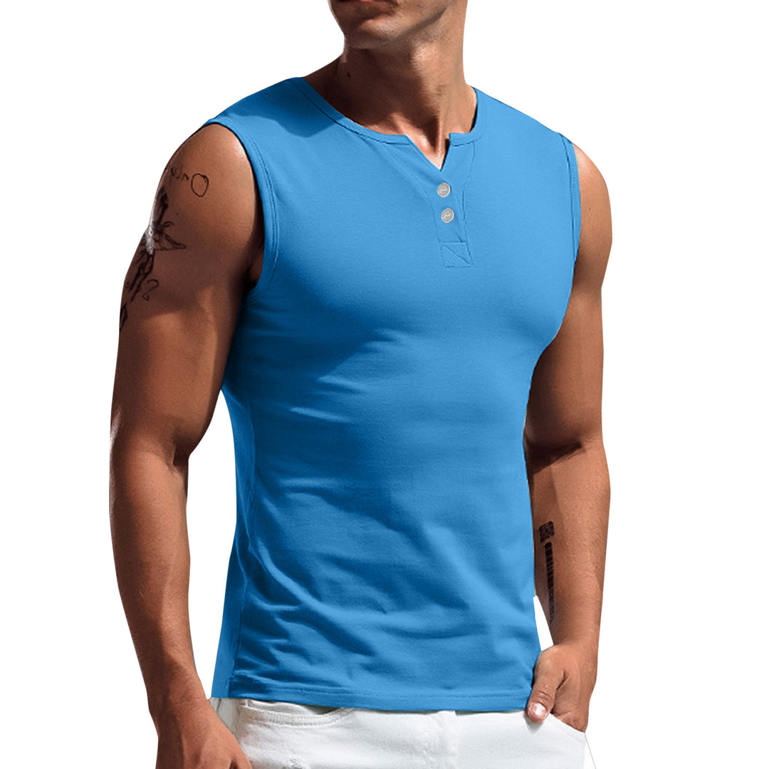 Herren Tanktop mit ausgewogenem Schnitt und praktischen Druckknöpfen R&B