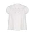 Damen Bluse mit raffinierter Knopfleiste und verspielten Puffärmeln R&B