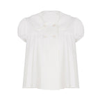 Damen Bluse mit raffinierter Knopfleiste und verspielten Puffärmeln R&B