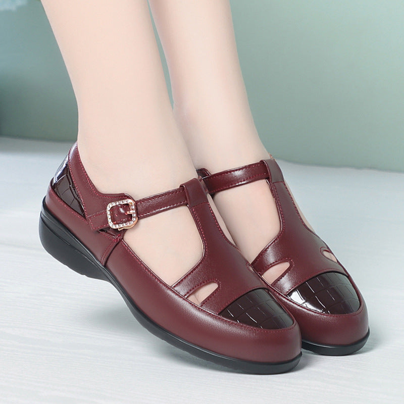 Damen Komfortable und elegante Schnürsandalen mit modischen Cut-Outs und verstellbarem Riemen R&B