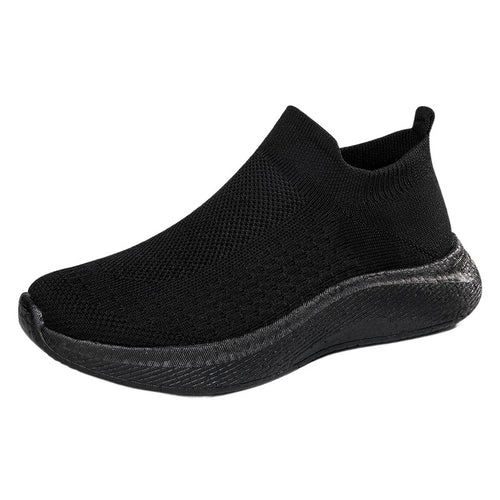 Damen Sneakers mit elastischem Strick-Obermaterial und rutschfester Sohle R&B