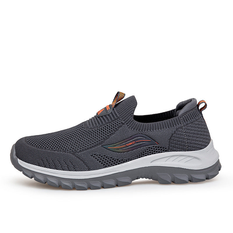 Damen Komfortable Slip-On Sneakers mit flexiblem Strickoberteil R&B