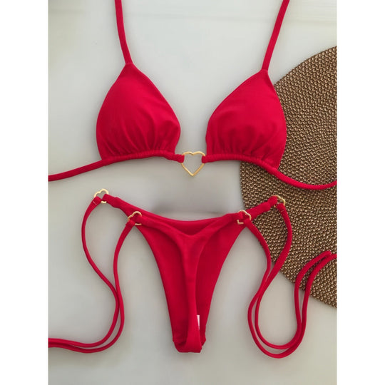 Damen Triangel-Bikini mit Herz-Detail R&B