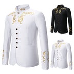 Herren Elegantes Blazer mit exquisiter Gold-Stickerei R&B