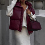 Damen Übergangsjacke im modischen Steppdesign mit hohem Kragen R&B