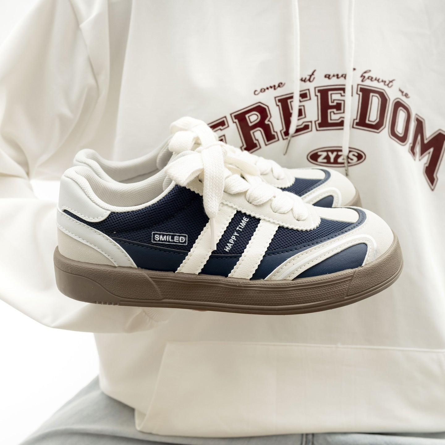 Damen Sportliche Sneakers mit atmungsaktivem Obermaterial und rutschfester Gummisohle