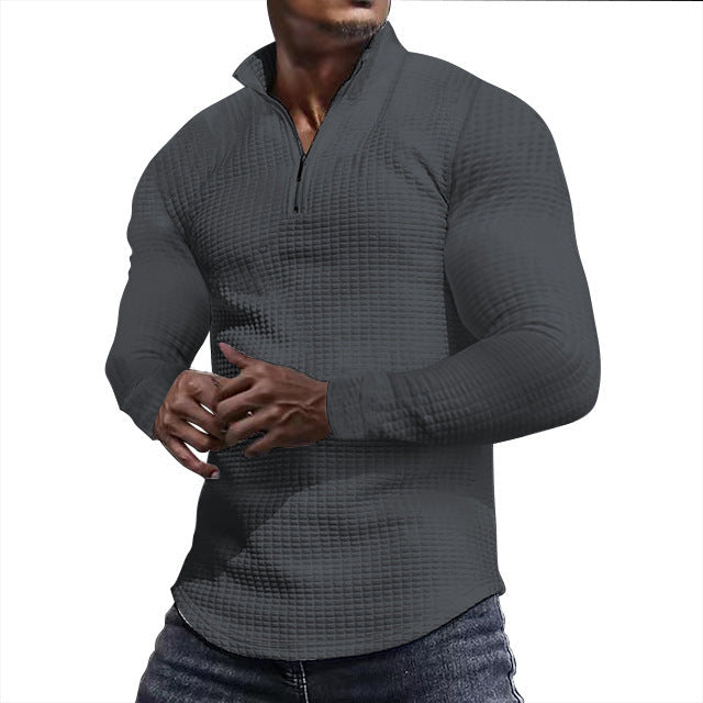Herren Sportliches Langarmshirt mit strukturierter Oberfläche R&B