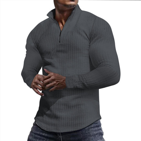 Herren Sportliches Langarmshirt mit strukturierter Oberfläche R&B