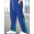 Herren Sportliche Trainingshose mit Druckknopfverschluss und atmungsaktiver Struktur R&B