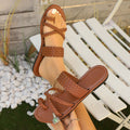 Damen Geflochtene Sandalen mit modischem Riemendesign