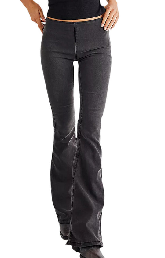 Damen Flared Jeans im lässigen Schnitt mit hohem Bund und formschmeichelnder Silhouette R&B