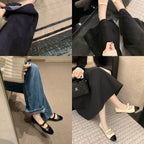 Damen Ballerina-Pumps mit dekorativem Schleifenakzent und hochglänzender Spitze R&B