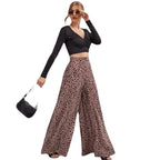 Damen Weite Hochtaillierte Hose R&B