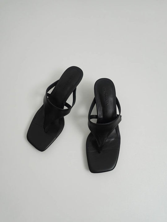 Damen elegante Zehentrenner-Pantoletten aus hochwertigem Wildleder mit bequemer Sohle R&B