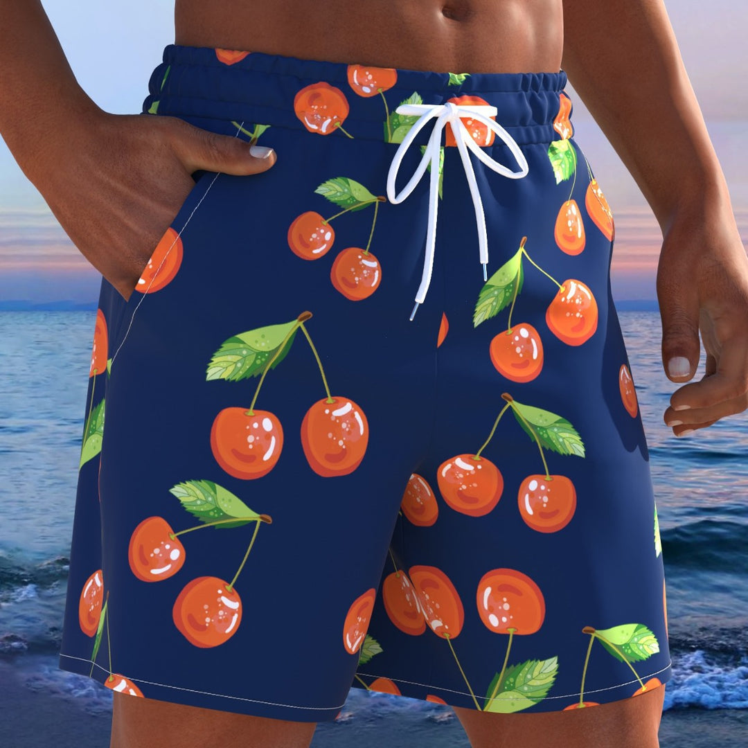 Herren Schwimmmode mit frischem Kirschdesign und bequemer Passform R&B