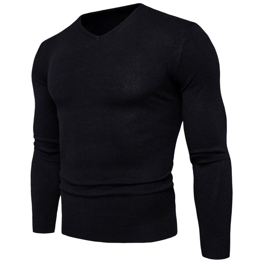 Herren feiner V-Ausschnitt Pullover aus hochwertiger Baumwolle R&B