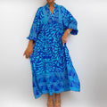 Damen Tunika-Kleid mit Einzigartigem Grafikdruck und Weiten Ärmeln R&B