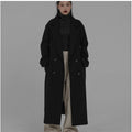 R&B | eine makellose essentielle schwarze Trenchcoat - klassische gerade Trenchcoat für Damen