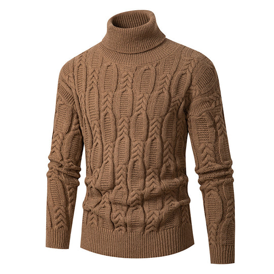 Herren Hochwertiger Rollkragenpullover mit Strukturmuster R&B