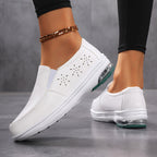 Damen Slip-On Freizeitschuhe mit atmungsaktiver Obermaterialstruktur und dämpfender Sohle