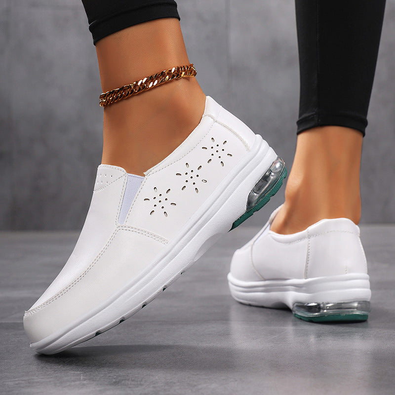Damen Slip-On Freizeitschuhe mit atmungsaktiver Obermaterialstruktur und dämpfender Sohle