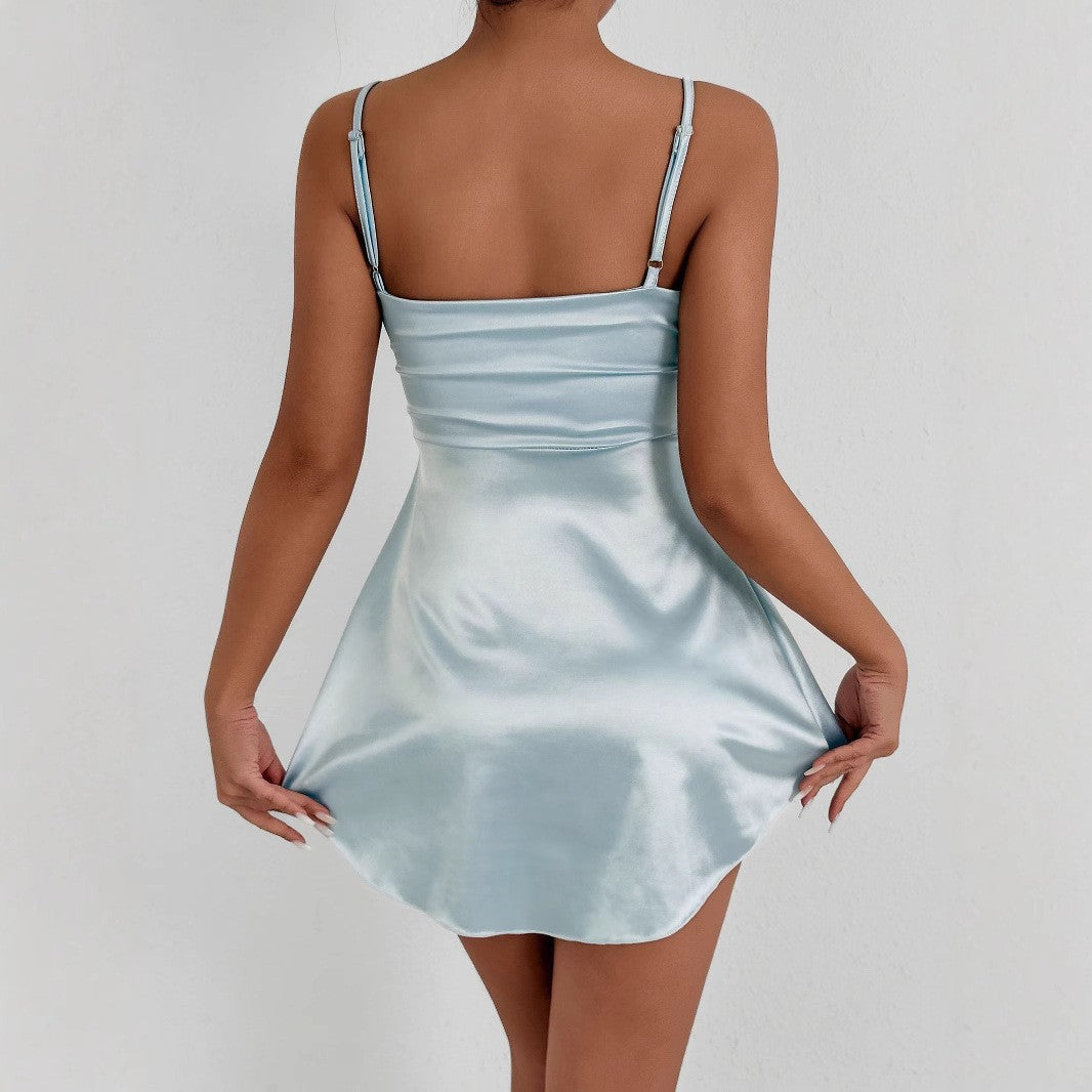 Damen Sommerliches Kleid mit raffinierter Drapierung und verstellbaren Trägern R&B