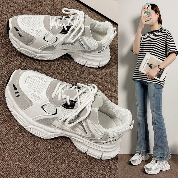 Damen Sportliche Lauf-Sneaker mit atmungsaktiver Mesh-Oberfläche und dämpfender Sohle R&B