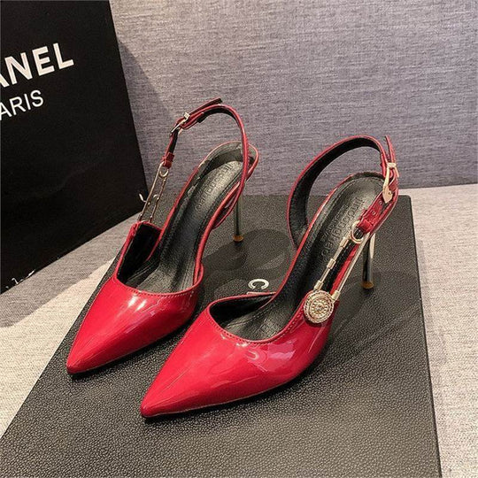 Damen spitze Slingback-Pumps mit elegantem Riemendesign R&B