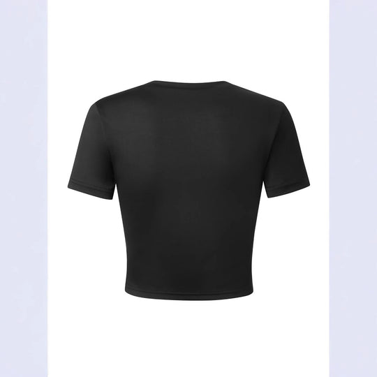 Damen Crop-T-Shirt mit motivierendem Schriftzug R&B
