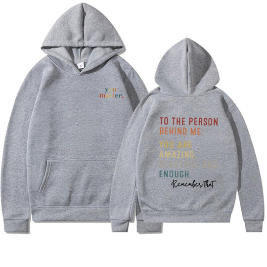 Damen Kapuzenpullover mit motivierendem Schriftzug R&B