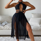 Damen Strandkleid mit angesagten Cut-Outs und eleganten Ringelementen R&B