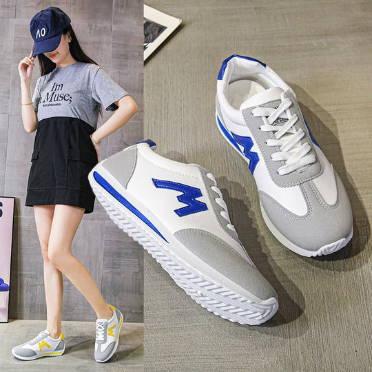 Damen Sportliche Sneakers mit gepolsterter Sohle und modischen Farbkontrasten R&B