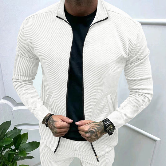 Herren sportliche Jacke mit strukturiertem Design R&B