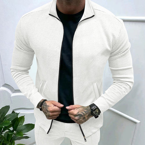 Herren sportliche Jacke mit strukturiertem Design R&B