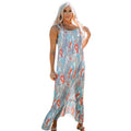 Damen Maxikleid mit blumenverziertem Design und schwingendem Schnitt R&B