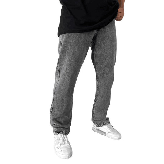 Herren Weite Denim-Hose mit modernem Waschungseffekt