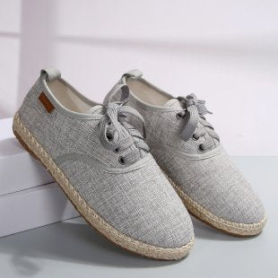 Damen bequeme Slip-Ons mit jute Details R&B