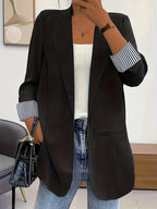 Damen Blazerjacke mit modernem Schnitt und Streifenakzenten R&B