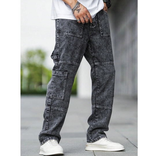 Herren Cargo-Jeans mit modernen Taschen und lässigem Schnitt R&B