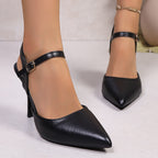 Damen elegante Slingback High-Heel Sandalen R&B