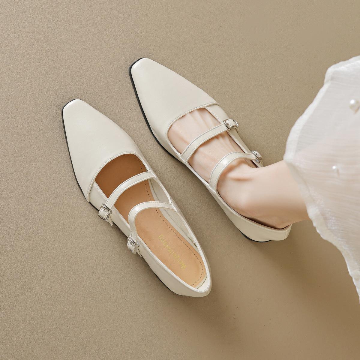 Damen elegante Slingback-Ballerinas mit modischen Riemchen und komfortabler Innensohle
