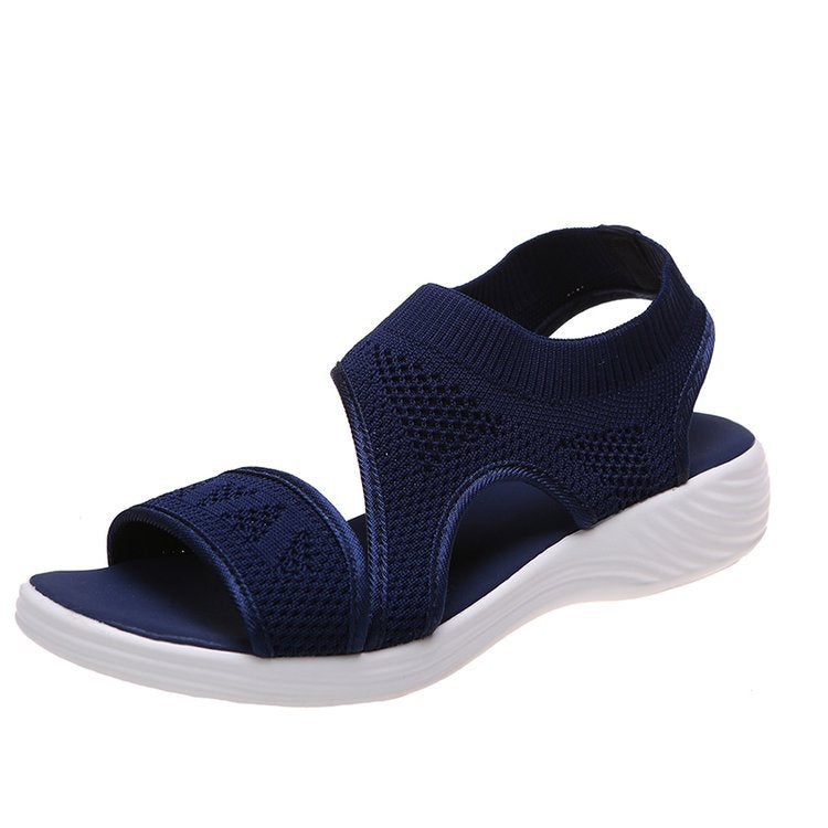 Damen bequeme und atmungsaktive Sandalen mit elastischen Riemen R&B