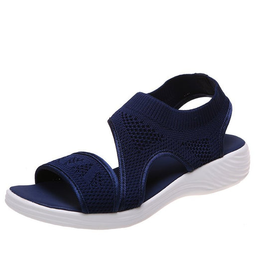 Damen bequeme und atmungsaktive Sandalen mit elastischen Riemen R&B