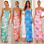 Damen Etuikleid mit floralem Print und schulterfreiem Design R&B