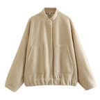 Damen Gemütliche und stylische Fleecejacke mit großen Seitentaschen R&B